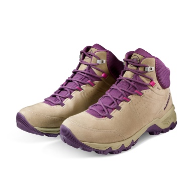 Mammut Wanderschuhe Nova Mid IV GTX (All-Terrain, Nubukleder, wasserdicht) safaribraun/grape Damen